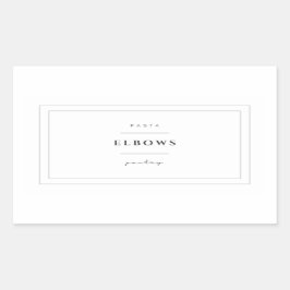 Pegatina de etiquetas de alimentos de pasta Elbows