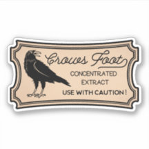 Pegatina de etiquetas de cosecha de poción de pie