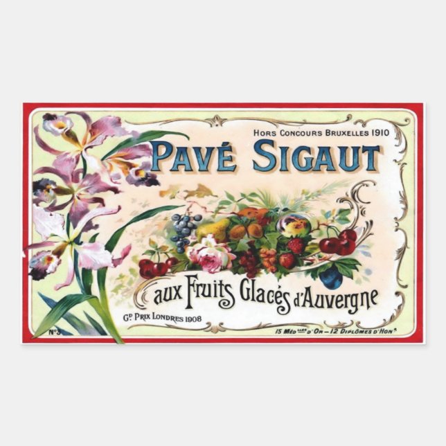 Pegatina de etiquetas de cosecha de vintage (Anverso)