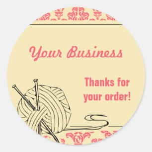 Pegatina de etiquetas de Damasco rosa de punto de 