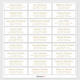 pegatina de etiquetas de dirección de invitado de