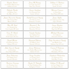 pegatina de etiquetas de dirección de invitado de