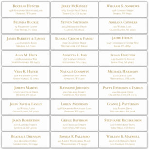 pegatina de etiquetas de dirección de invitado de