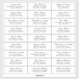 pegatina de etiquetas de dirección de invitado de