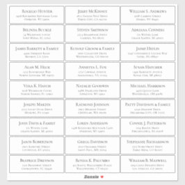 pegatina de etiquetas de dirección de invitado de