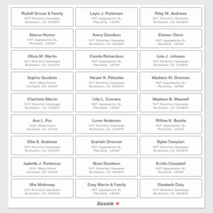 pegatina de etiquetas de dirección de invitado de 