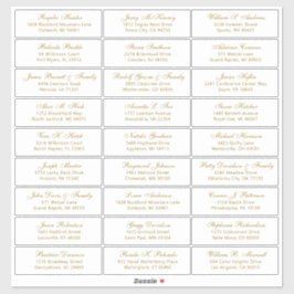 pegatina de etiquetas de dirección de invitado de