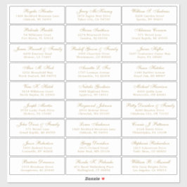 pegatina de etiquetas de dirección de invitado de