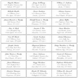 pegatina de etiquetas de dirección de invitado de