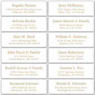 pegatina de etiquetas de dirección de invitado de