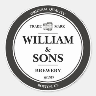 Pegatina de etiquetas de fábrica de cerveza Vintag