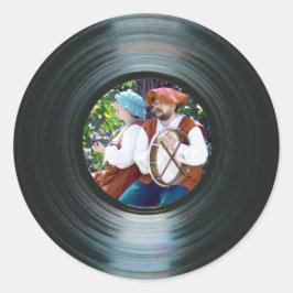 Pegatina de etiquetas de grabación de música de vi