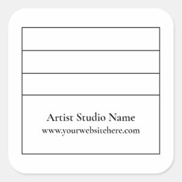 Pegatina de etiquetas de ilustraciones en la parte