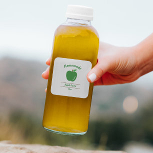 Pegatina de etiquetas de jugo de Apple editable