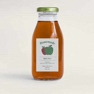 Pegatina de etiquetas de jugo de manzana