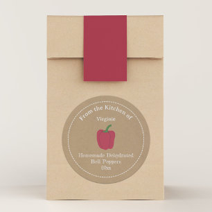 Pegatina de etiquetas de Kraft Rustic Deshidratado