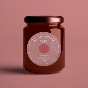 Pegatina de etiquetas de Kraft y Rustic Tomato Sau
