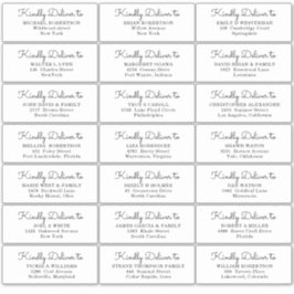 Pegatina de etiquetas de la dirección de invitado 