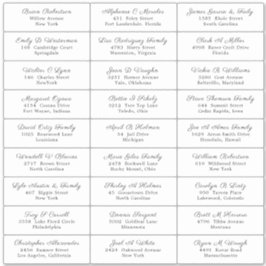 Pegatina de etiquetas de la dirección de invitado 