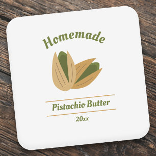 Pegatina de etiquetas de mantequilla de pistachio