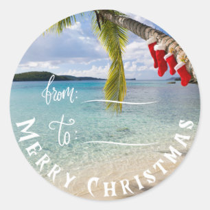 Pegatina de etiquetas de mareas tropicales