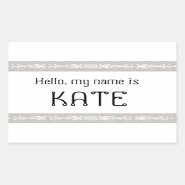 Pegatina de etiquetas de nombre Hola mi nombre es