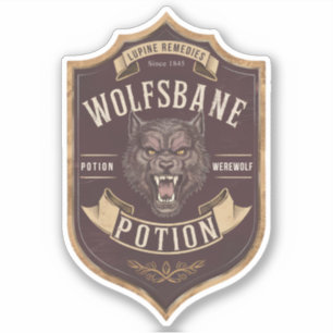Pegatina de etiquetas de poción Wolfsbane