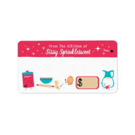 Pegatina de etiquetas de precio de panadería de co