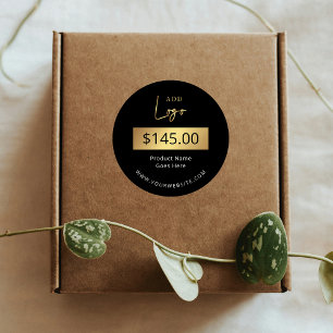 Pegatina de etiquetas de precios de productos con 