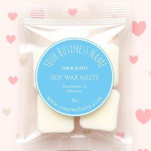 Pegatina de etiquetas de producto Blue Wax Melt Bu