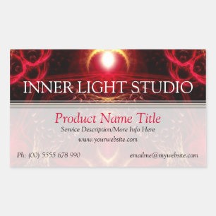 Pegatina de etiquetas de producto de artes fractal