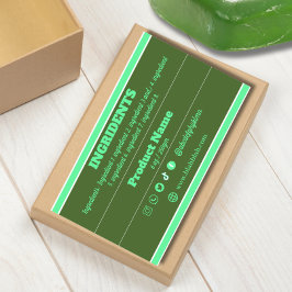 Pegatina de etiquetas de producto de ingredientes