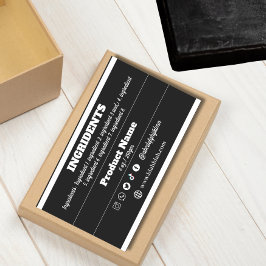 Pegatina de etiquetas de producto de ingredientes