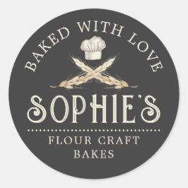 Pegatina de etiquetas de producto negro con el log