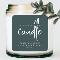 pegatina de etiquetas de producto verde de script 