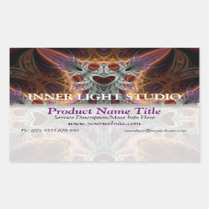 Pegatina de etiquetas de productos de amor fractal