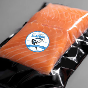 Pegatina de etiquetas de productos de pescado