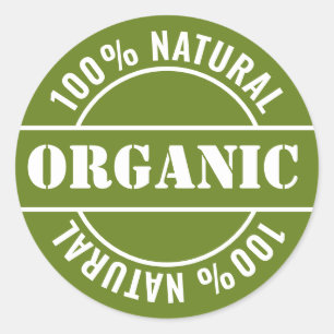 Pegatina de etiquetas de productos naturales