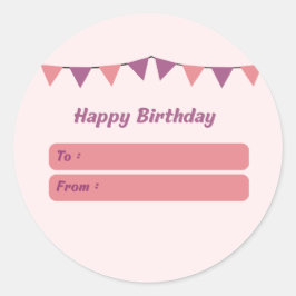 Pegatina de etiquetas de regalo de cumpleaños feli