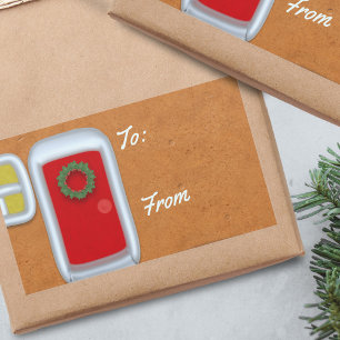 Pegatina de etiquetas de regalo de los Navidades d
