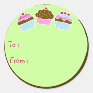 Pegatina de etiquetas de regalo de pasteles