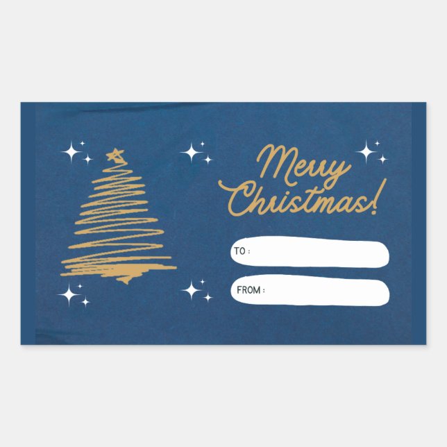 Pegatina de etiquetas de regalo navideño (Anverso)