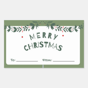 Pegatina de etiquetas de regalo navideño