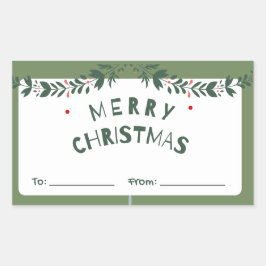 Pegatina de etiquetas de regalo navideño