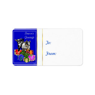 Pegatina de etiquetas de regalo para los Navidades