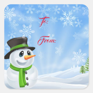 Pegatina de etiquetas de regalo para navidades-Sno