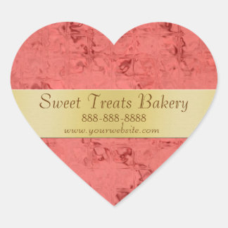 Pegatina de etiquetas de retorta de tarta de coraz