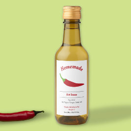 Pegatina de etiquetas de salsas calientes caseras