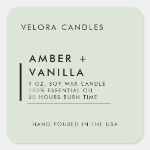Pegatina de etiquetas de velas Minimalistas de col