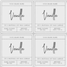 Pegatina de etiquetas de velas moderno y transpare